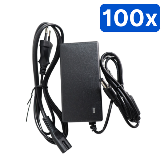 Alimentator 12V 2A cu fir, indicator led și filtru de protecție – Bax 100 bucăți