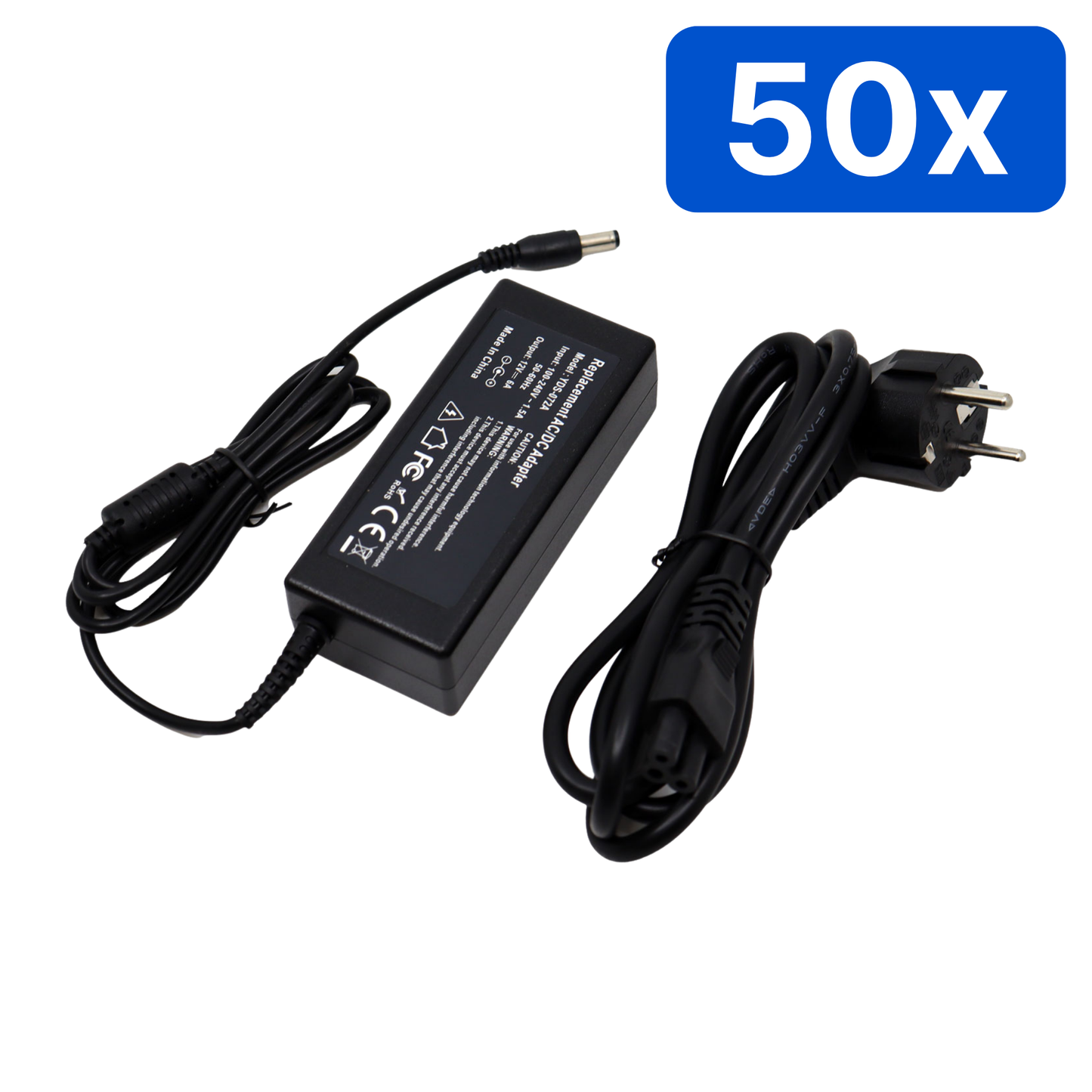 Sursa Alimentare YDS 12V 6A cu fir,carcasa plastic,mufa 5.5x2.1mm – Bax 50 bucăți