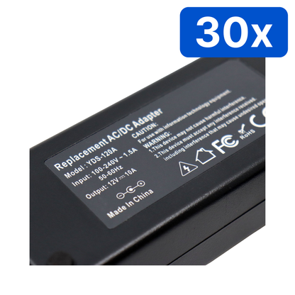 Sursa Alimentare YDS 12V 10A cu fir,carcasa plastic,mufa 5.5x2.1mm – Bax 30 bucăți