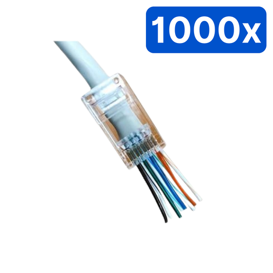 Conector Mufa retea UTP RJ45 CAT 6 Pass through connector – Bax 1000 bucăți