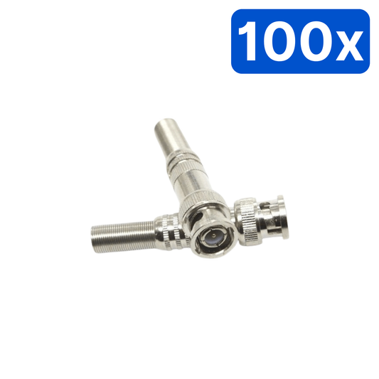 Conector mufa BNC cu surub pentru cablu coaxial – Bax 100 bucăți