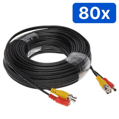 Cablu sertizat 10m BNC+DC, alimentare si semnal video – Bax 80 bucăți