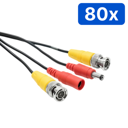 Cablu sertizat 10m BNC+DC, alimentare si semnal video – Bax 80 bucăți