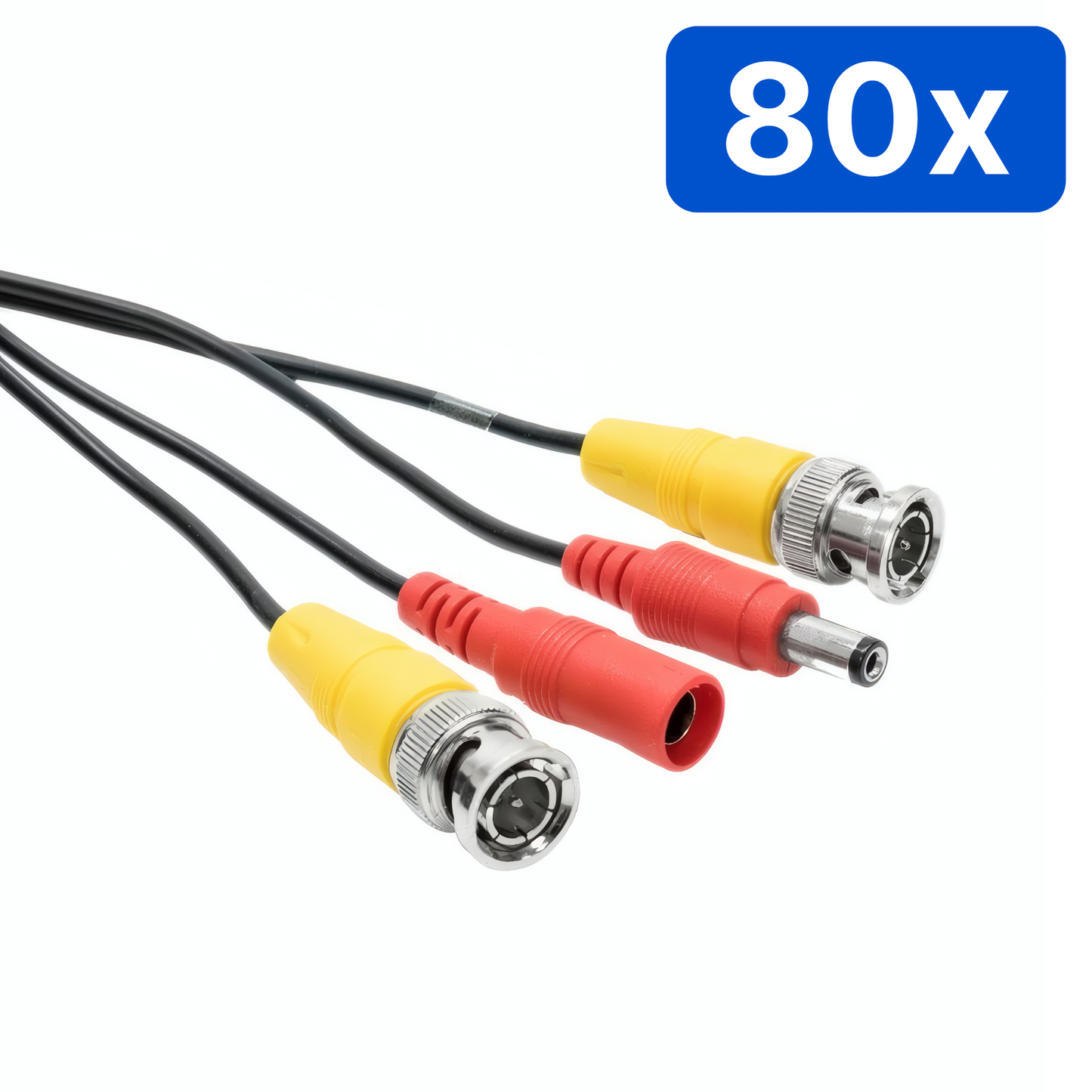 Cablu Sertizat 10m – BNC + DC, Alimentare și Semnal Video, Cupru 4mm – Bax 80 bucăți