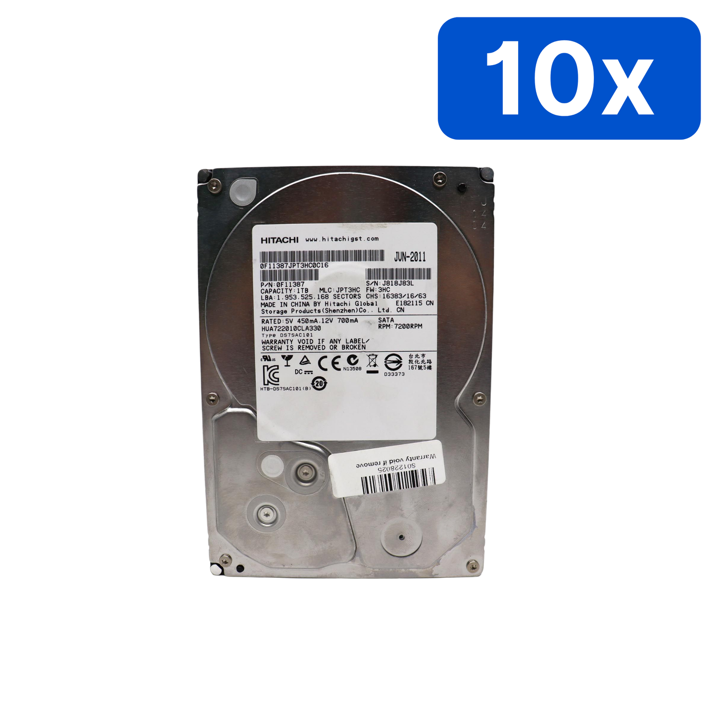 Hard Disk Refurbished 1TB, 7200RPM, 32MB Buffer, SATA – Bax 10 bucăți