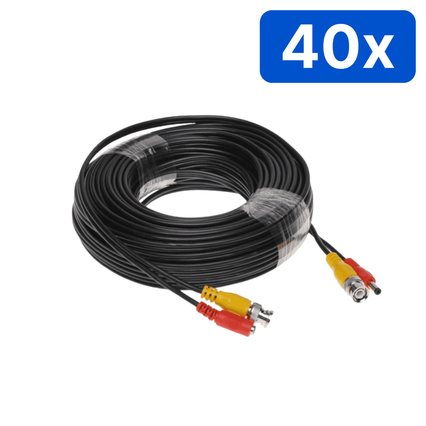 Cablu sertizat 30 m BNC + DC, alimentare și semnal video – Bax 40 bucăți