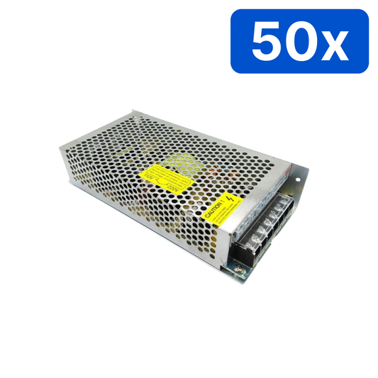 Sursă alimentare YDS 12V 15A, comutație, carcasă metalică perforată – Bax 50 bucăți