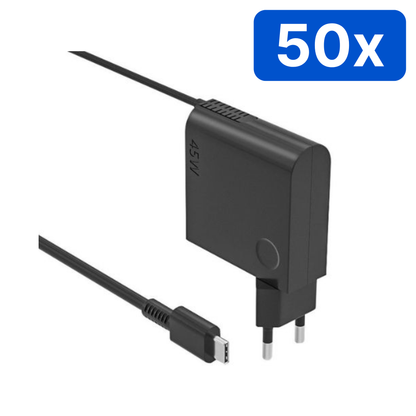 Încărcător Fast Charge 45W, USB Type-C, Cablu 1m, Compatibil Samsung / Xiaomi / iPhone – Bax 50 bucăți