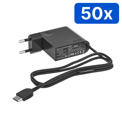 Încărcător Fast Charge 45W, USB Type-C, Cablu 1m, Compatibil Samsung / Xiaomi / iPhone – Bax 50 bucăți