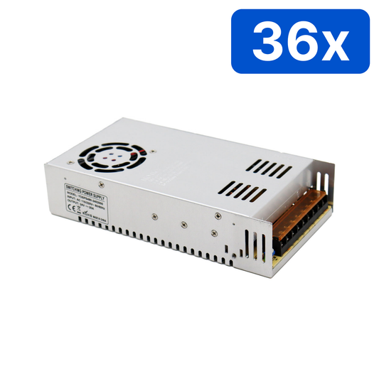 Sursă alimentare profesională YDS 24V 20A, comutație, carcasă metalică perforată – Bax 36 bucăți